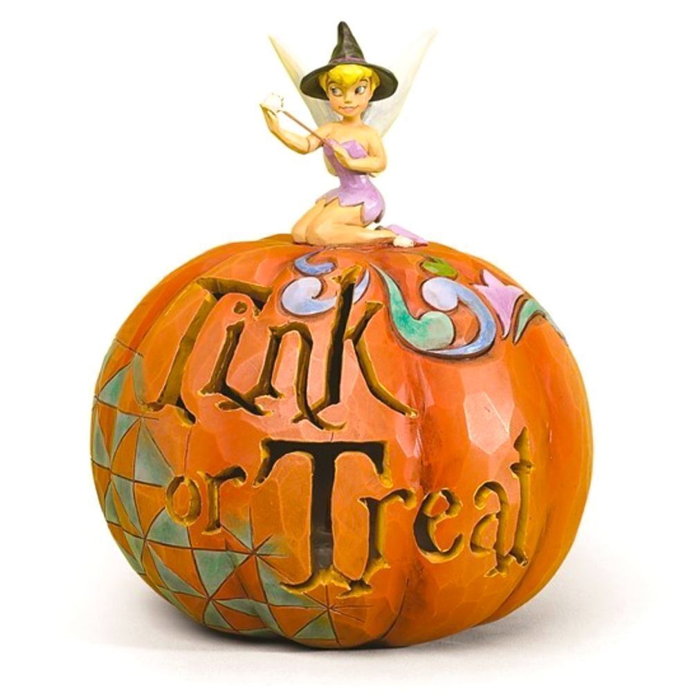 RARE 2013 Jim Shore Tinkerbell Witch Light Up Pumpkin Tink or Treat Figurine